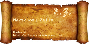 Martonosy Zella névjegykártya